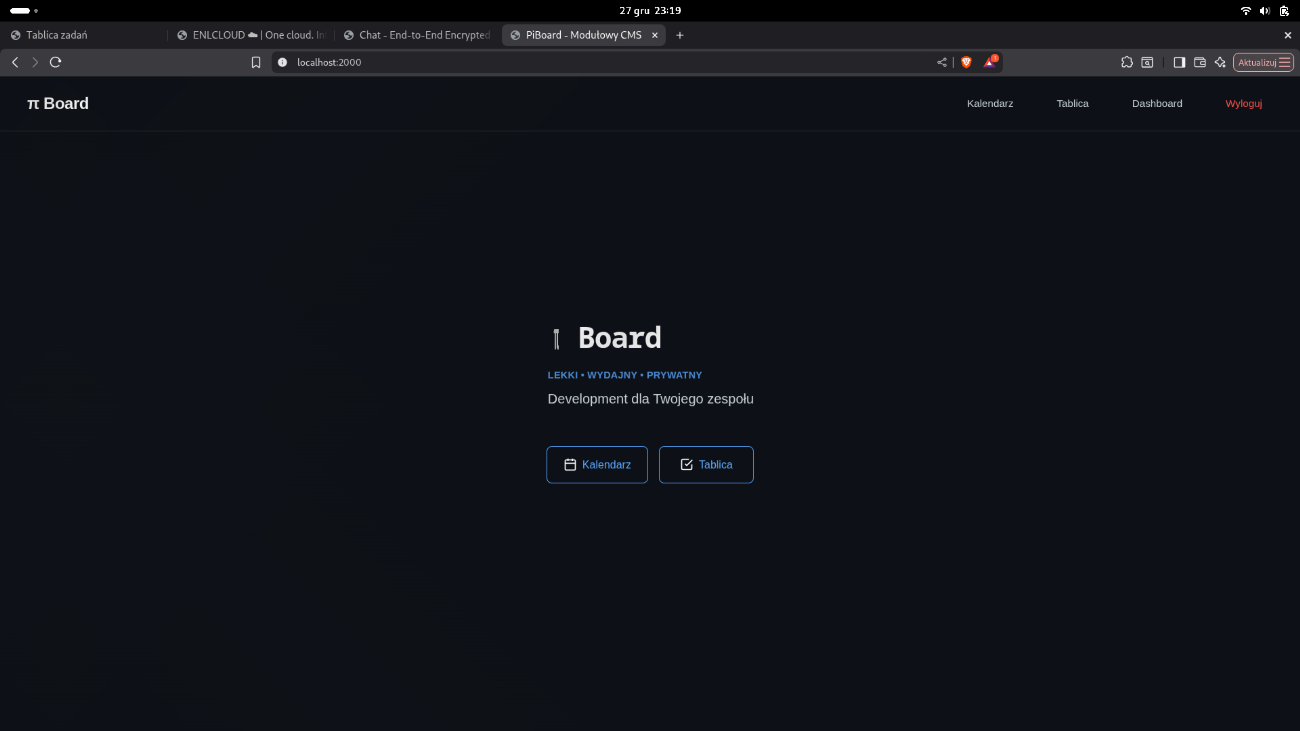 PiBoard - Nowy wygląd kalendarza życia